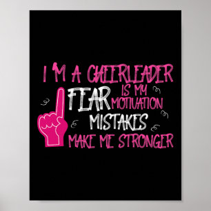 Affiche Conception de meneuse de claque motivationnelle