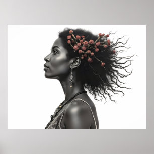 Affiche conception de mode de femme d'art africain