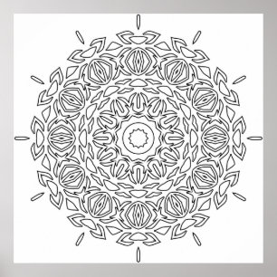 Affiche Conception de motif de feuille en couches pour pag