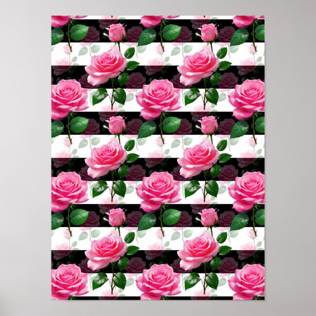 Affiche Conception de Motif de fleurs Arrière - plans trié (Devant)