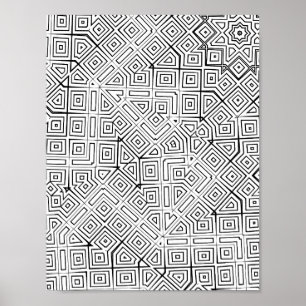 Affiche Conception de motif de page de coloriage de grille