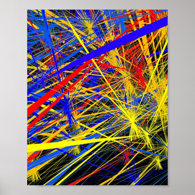 Affiche Conception de Motif géométrique Abstrait (Devant)