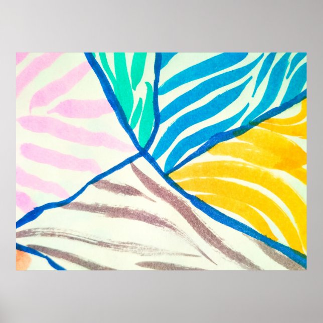 Affiche Conception de motif transparent avec des formes gé (Devant)