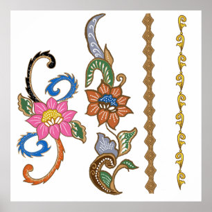 Affiche Conception de Motifs Batik
