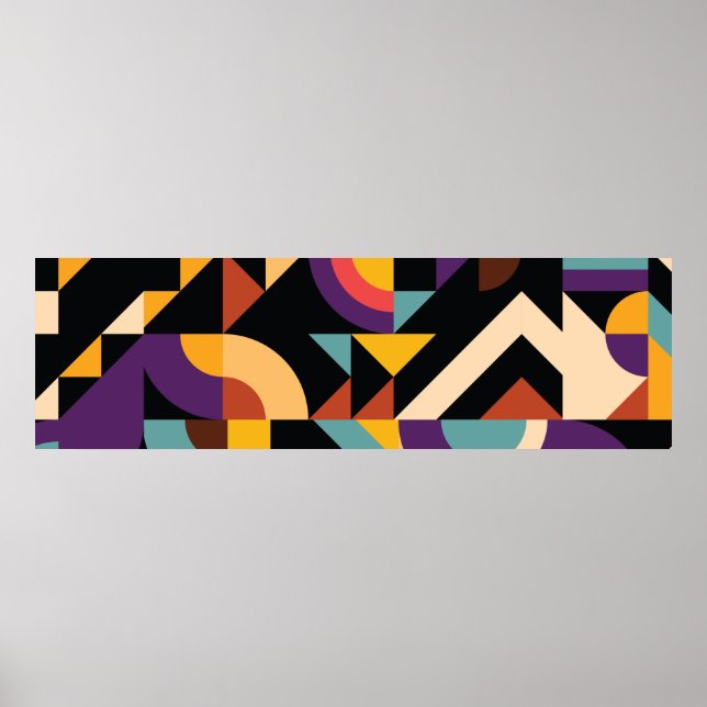 Affiche Conception de motifs géométriques abstraits (Devant)