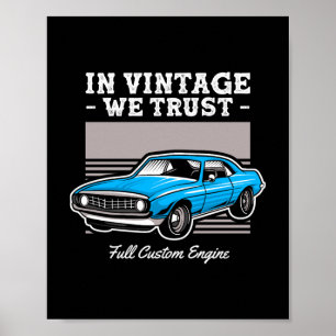 Affiche Conception de Muscle Car Dans La Vintage Nous Avon