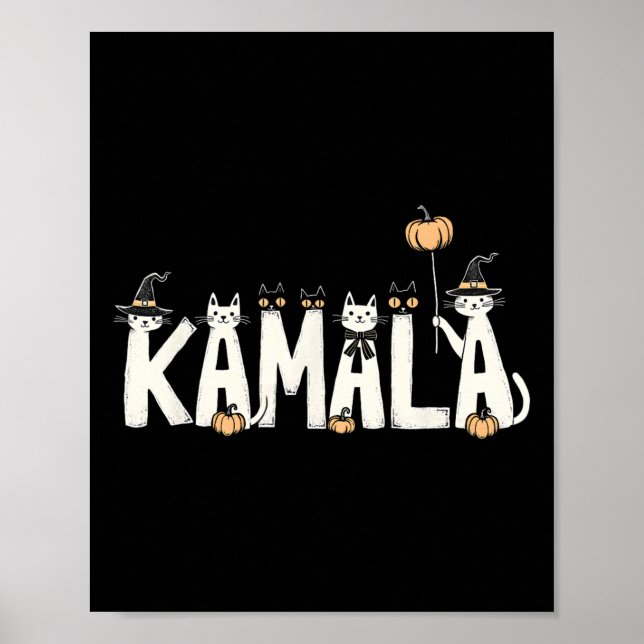 Affiche Conception de nom de sorcière amatrice de chat Hal (Devant)