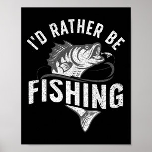 Affiche Conception de nouveauté de pêche drôle pour hommes