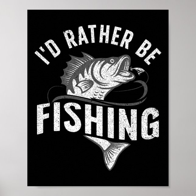 Affiche Conception de nouveauté de pêche drôle pour hommes (Devant)