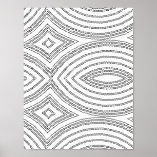 Affiche Conception de page de coloriage à motif diamant à