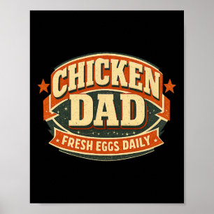 Affiche Conception de papa poulet Ckyard éleveur de volail