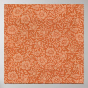 Affiche Conception de papier peint floral Mallow de Willia