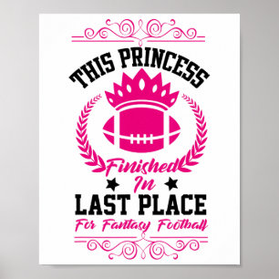 Affiche Conception de parti drôle de princesse de footll d