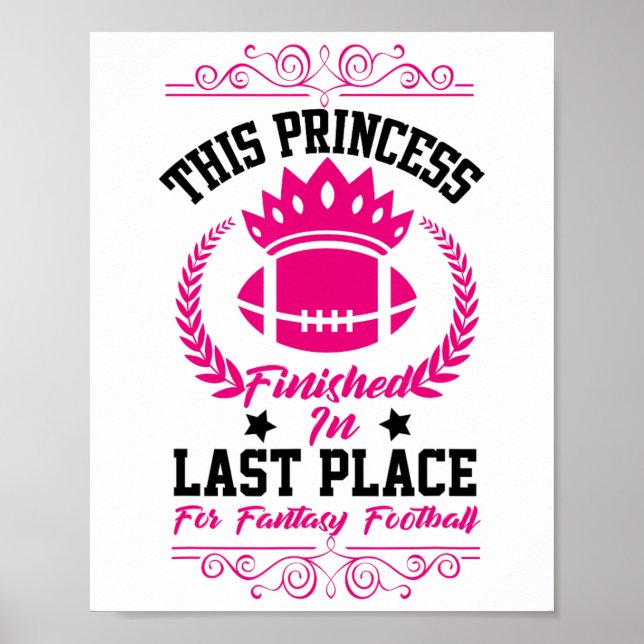 Affiche Conception de parti drôle de princesse de footll d (Devant)