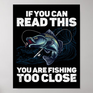 Affiche Conception de pêche drôle pour hommes femmes enfan