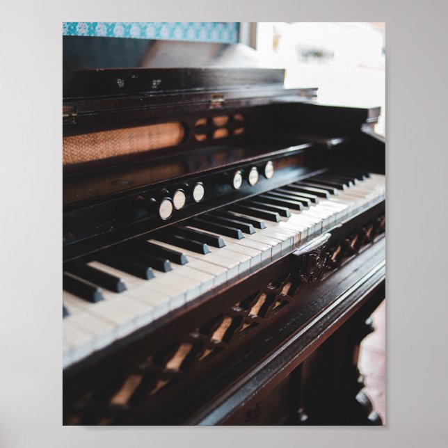 Affiche Conception de piano mignonne (Devant)