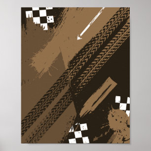 Affiche Conception de pistes de course et d'effets de boue