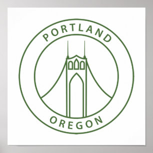 Affiche Conception de Portland Orégon