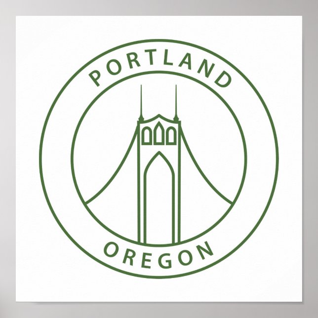 Affiche Conception de Portland Oregon (Devant)
