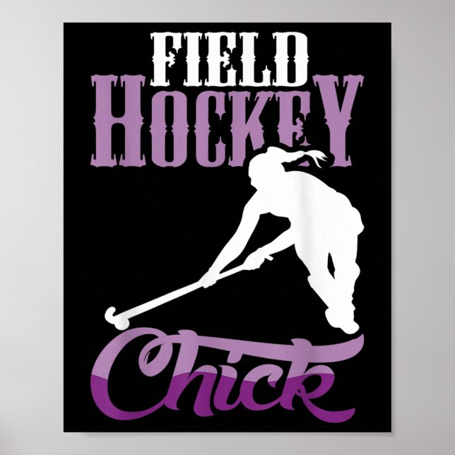 Affiche Conception de poulette de hockey sur gazon pour le (Devant)