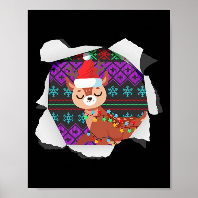 Affiche Conception de rennes de Noël détestable de Noël  (Devant)