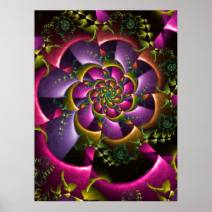 Affiche Conception de rotation florale