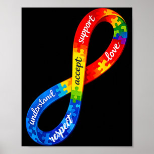 Affiche Conception de ruban infini de l'autisme une neurod