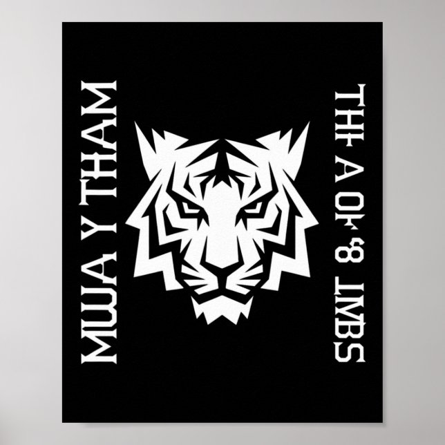 Affiche Conception de S Muay Thai Tiger Art des 8 membres  (Devant)