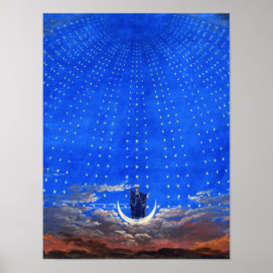 Affiche Conception de scène pour l'opéra de Mozart, Flûte