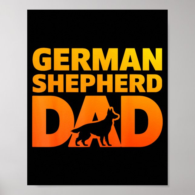 Affiche Conception de Shepherd allemand cool pour les homm (Devant)