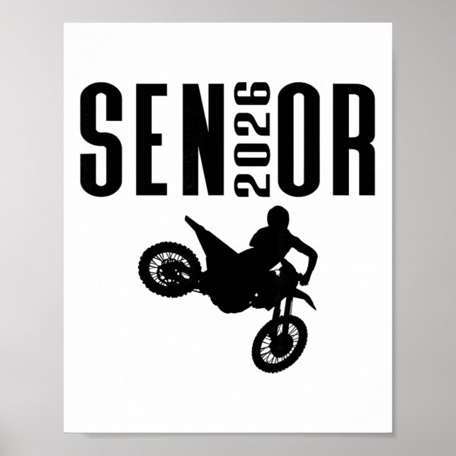 Affiche Conception de silhouette de motocross senior 2026  (Devant)
