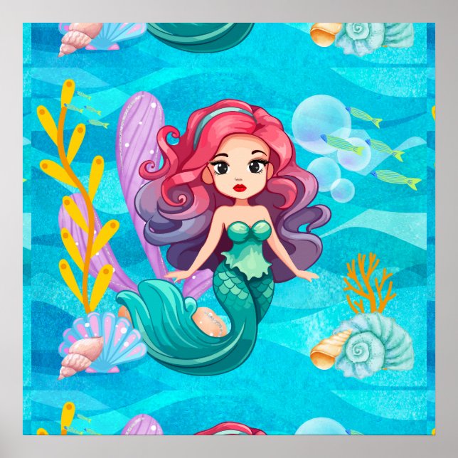 Affiche Conception de sirène mystique (Devant)