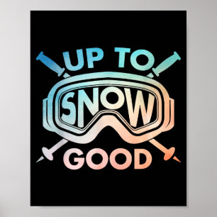 Affiche Conception de ski cool pour hommes femmes ski skie
