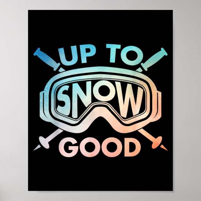 Affiche Conception de ski cool pour hommes femmes ski skie (Devant)