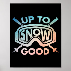 Affiche Conception de ski cool pour hommes femmes skieur n