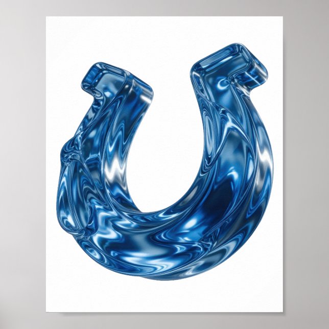 Affiche Conception de slogan d'eau bleu dynamique (Devant)