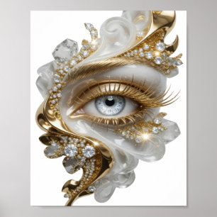 Affiche Conception de slogan GOLDEN EYE Catchy Gold
