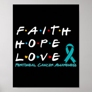 Affiche Conception de survivant du cancer péritonéal Foi E