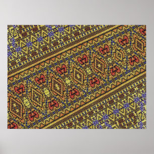 Affiche Conception de tapis fractal