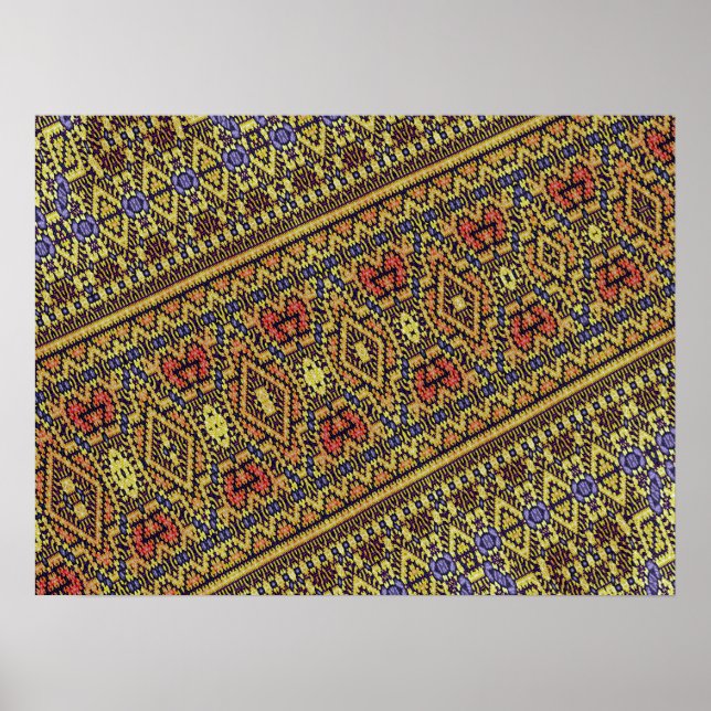 Affiche Conception de tapis fractal (Devant)