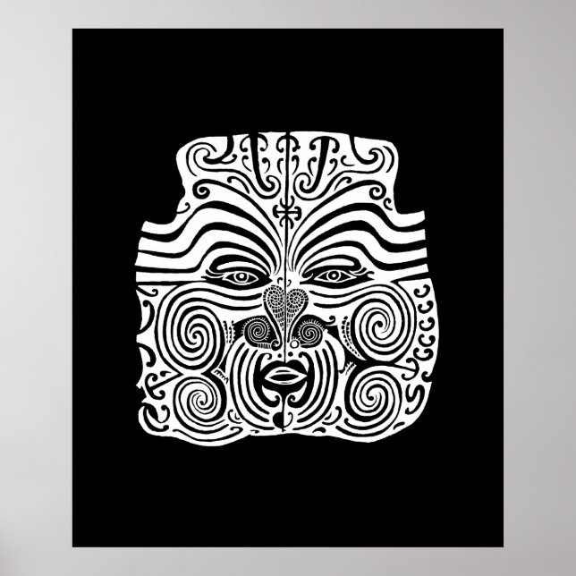 Affiche Conception de tatouage tribal - Nouvelle-Zélande M (Devant)