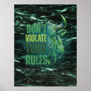 Affiche Conception de taureau Rappel Motivation