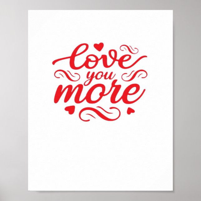 Affiche Conception de tendance moderne Love You More  (Devant)