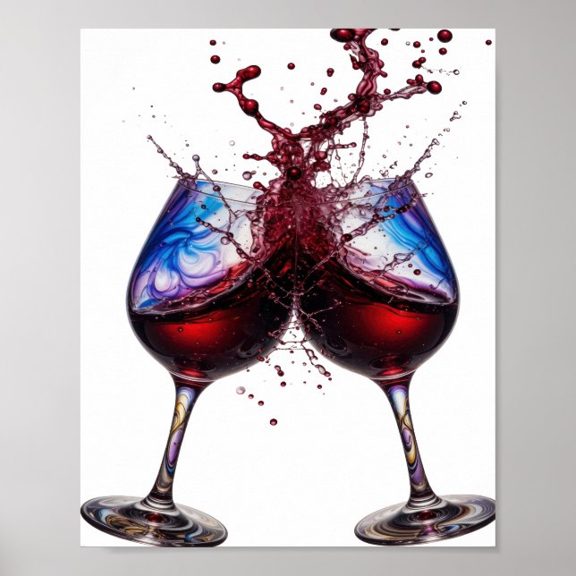 Affiche Conception de texte CHEERS argenté vif (Devant)