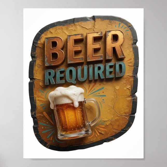 Affiche Conception de texte de BIÈRE REQUISSE frappante (Devant)