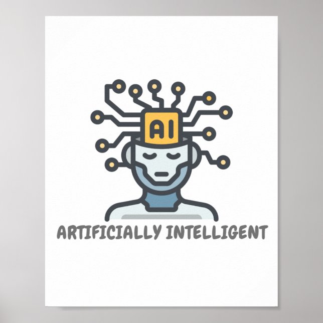 Affiche Conception de texte intelligente artificiellement (Devant)