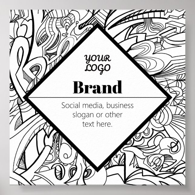 Affiche Conception de texte moderne éditable et votre logo (Devant)