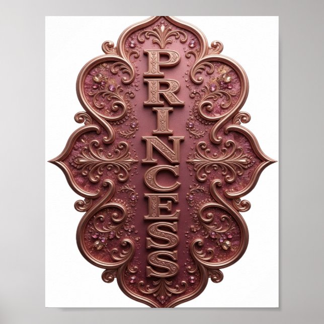 Affiche Conception de texte PRINCESSE Or Snappy (Devant)
