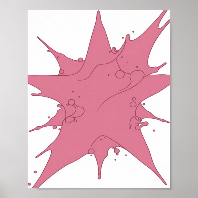 Affiche Conception de texte Rose Éclaboussure Rose Snappy (Devant)