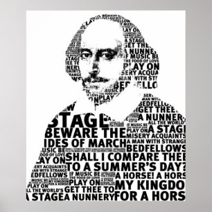 Affiche Conception de texte Shakespeare